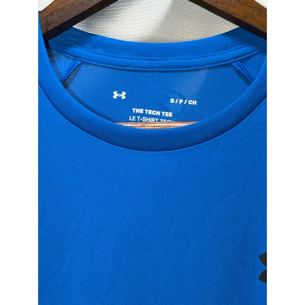 Under Armour Mens Tech Tee Blue Short Sleeve Performance T-Shirt Small S - Picture 3 of 4